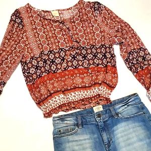 Multi Colored Pattern Blouse